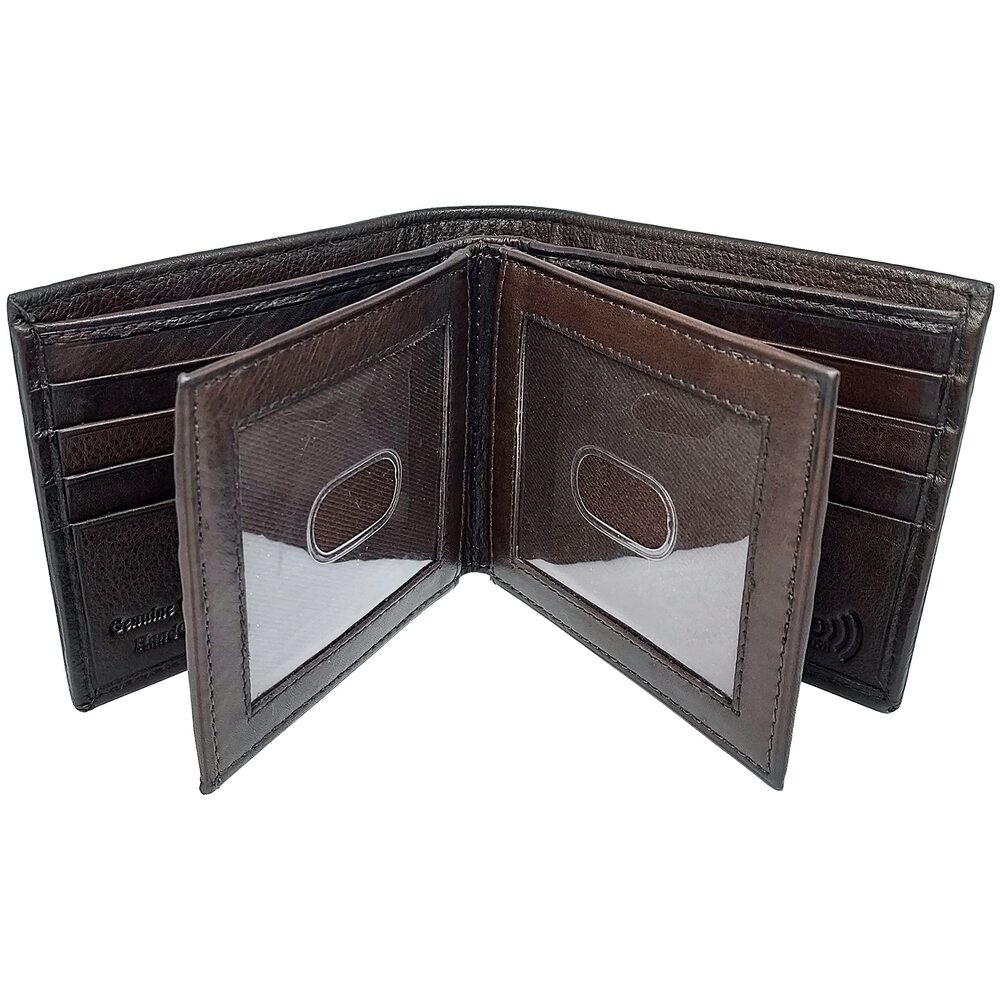 7201 BiFold RFID Leather Wallet With 2 ID Windows, 16 Credit Card Slots, 4 - Picture 2 of 6
